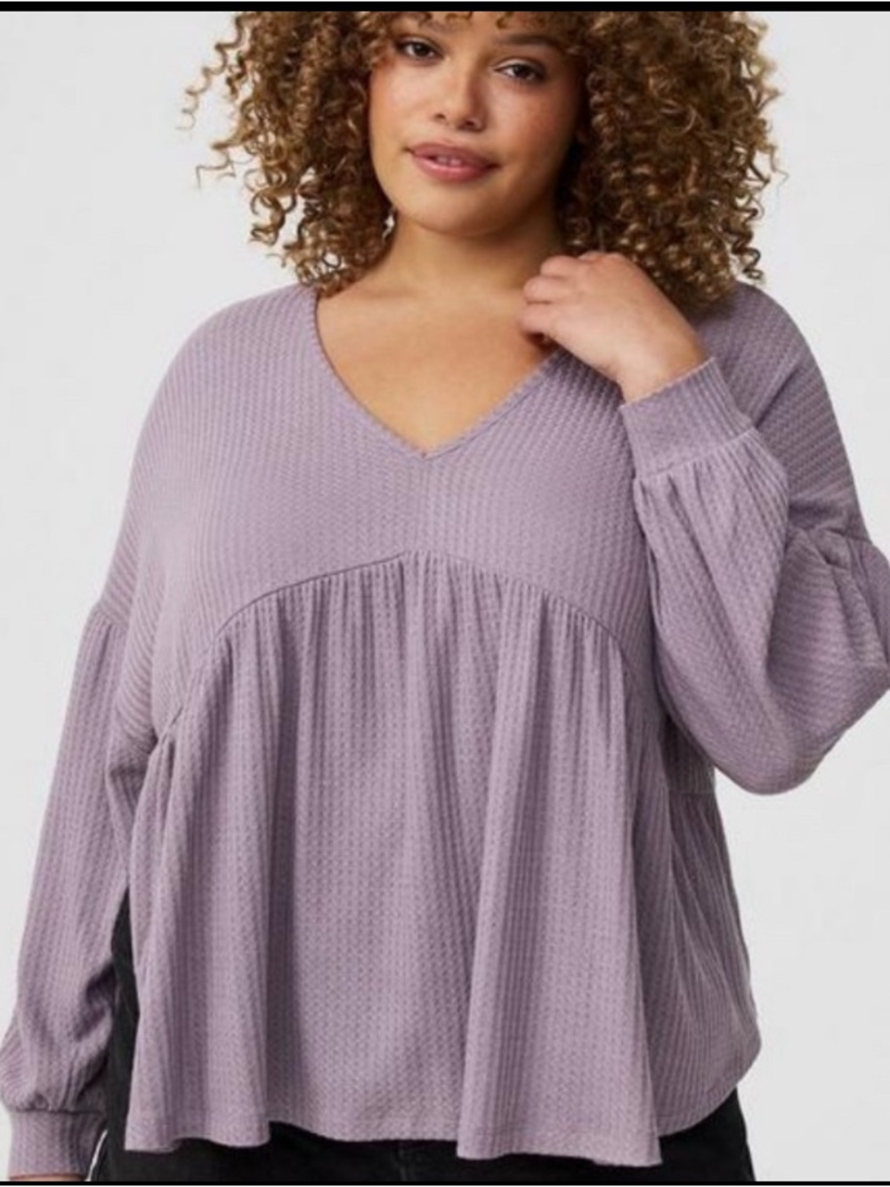 torrid Lavender Waffle Knit Top